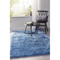Glengyre Thick Fluffy Blue Rug - Choice of Sizes