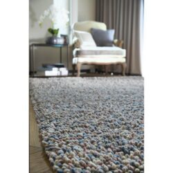 Robson Shaggy Beige Rug in Pure Wool - Choice of Sizes