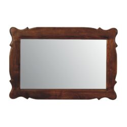 Vintage Dark Wooden Chestnut Mirror