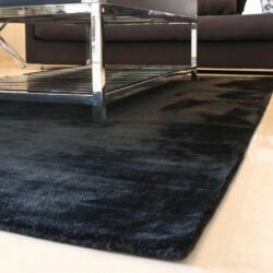 Kayla Luxury Silky Black Rug - Choice of Sizes
