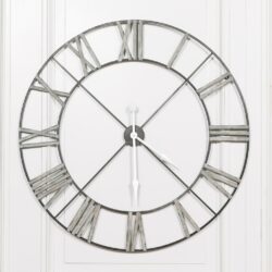 Vintage Extra Large Skeleton Wall Clock with White Hands