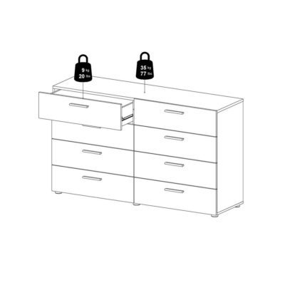 Pine Lake Large Chest Of 8 Drawers, Homestar Finch 6 Drawer Dresser Assembly Manual