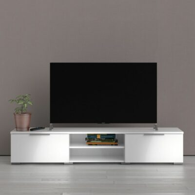 Manhattan Modern Extra Large White TV Cabinet with Drawers