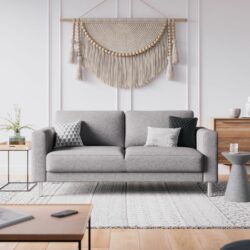 Clifford 2 Seater Modern Grey Sofa - Light Grey or Dark Grey
