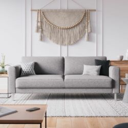 Clifford 3 Seater Modern Grey Sofa - Light Grey or Dark Grey