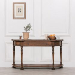 Crosby Large Vintage Rustic Wooden Console Table in Cedar Wood