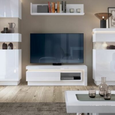 Lucerne Modern TV Cabinet - White or Oak