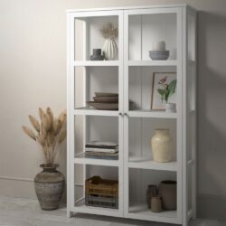 Malton Modern Large White Display Cabinet