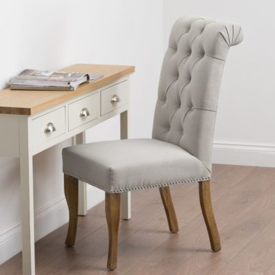 Luxury Roll Top Dining Chair with Pull Ring Design - Choice of Colours