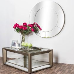 Augustin Large Round Wall Mirror in Vintage Style