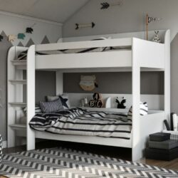 Aero Modern Kids White Bunk Bed Set