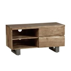 Arcadian Rustic Industrial Chunky Wooden TV Cabinet Unit