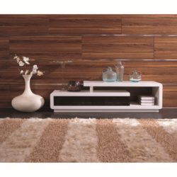 Absolon Modern High Gloss TV Cabinet with 2 Drawers - White or Black