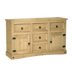 Conway Solid Wood Large Sideboard with 5 Drawers