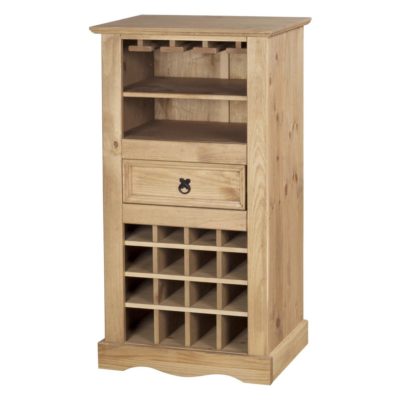 Conway Wine Bottle Cabinet in Solid Pine Wood