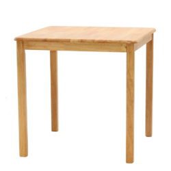 Dittborn Square Wooden Dining Table with a Natural Wood Finish