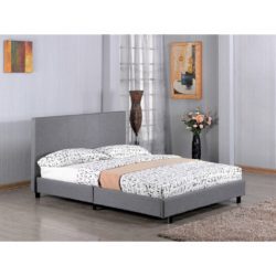 Fudong Modern Grey Fabric Bed - Choice of Sizes