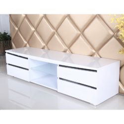 Lepine Large Modern White TV Cabinet Unit in High Gloss