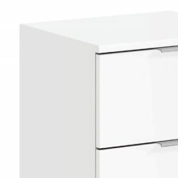 Palmer Modern White Bedside Table with Drawers