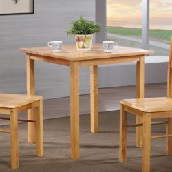 Callie Small Square Wooden Dining Table with a Natural Finish