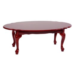 Coates Traditional Wooden Oval Coffee Table in a Mahogany Finish