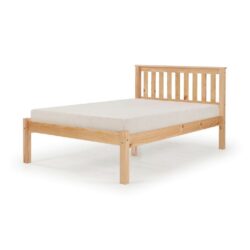 Mariana Wooden Bed with Low Foot End - Choice of Size - White or Pine