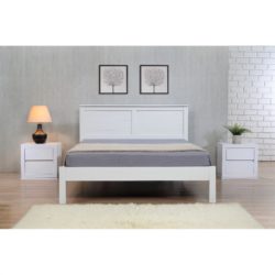 Winchester Modern Light Grey Wooden Bed - Choice of Sizes