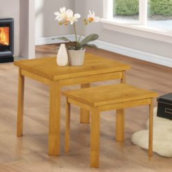Yorkshire Solid Wood Nest of 2 Tables in Natural Oak Finish