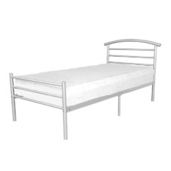 Brenton Metal Silver Bed Frame - Choice of Sizes