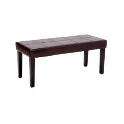 Stuber Large Faux Leather Bench Seat - Brown or Black