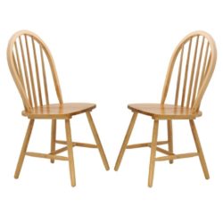 Malden Traditional Solid Wood Kitchen Dining Chairs - Pair