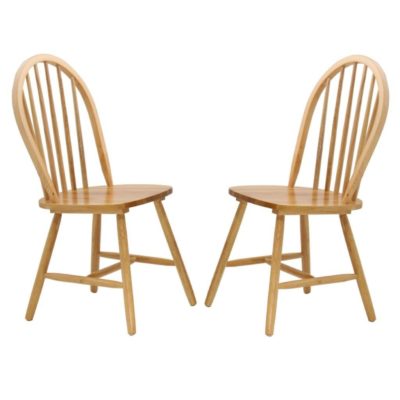Malden Traditional Solid Wood Kitchen Dining Chairs - Pair