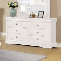 Honor Traditional Wide Large White Chest of Drawers Sideboard