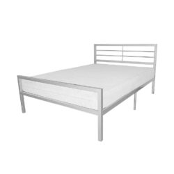 Jefferson Modern Silver Metal Bed with Centre Support - Choice of Sizes
