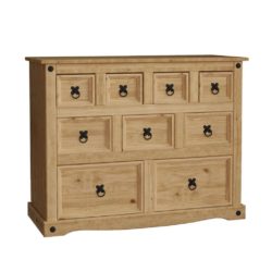 Conway Large Wooden Merchant Chest of Drawers Sideboard in Solid Pine Wood