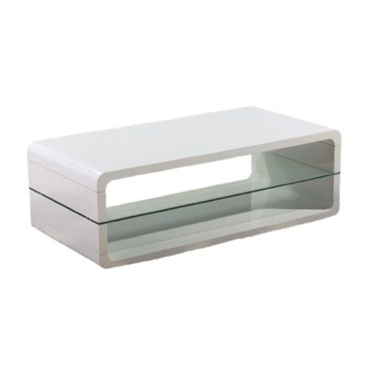 Tito Contemporary Coffee Table in High Gloss - White or Black
