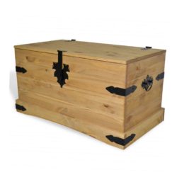 Conway Large Vintage Wooden Storage Chest in Solid Pine Wood
