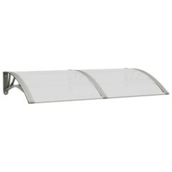 Clear and Grey Door Canopy Awning - Choice of Sizes