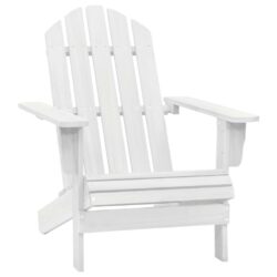 Slatted White Wooden Garden Chair