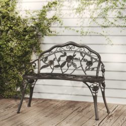 Ornate Cast Metal Garden Bench - Choice of Colours