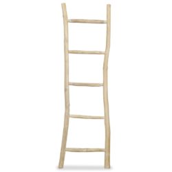 Teak Wood Towel Ladder with 5 Rungs - 50x150cm