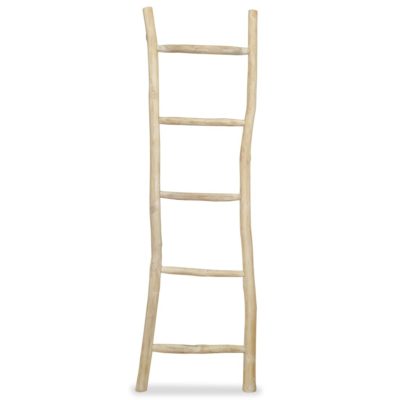 Teak Wood Towel Ladder with 5 Rungs - 50x150cm