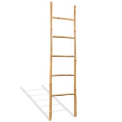 Bamboo 5 Rung Towel Ladder - Available in a Choice of Sizes
