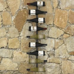Slimline Wall Mounted Black Metal Wine Rack for 9 Bottles