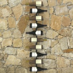Slimline Wall Mounted Black Metal Wine Rack for 10 Bottles