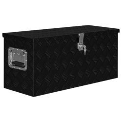 Black Aluminium Lockable Storage Box