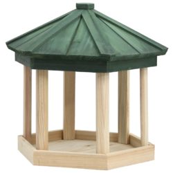 Solid Wood Octagonal Pavilion Style Bird Feeder