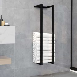 Black Iron Bathroom Towel Rack - Available in a Choice of Sizes