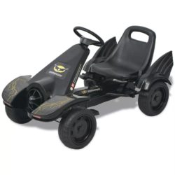 Black Pedal Go Kart with Adjustable Seat