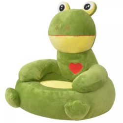Green Frog Design Plush Children's Armchair